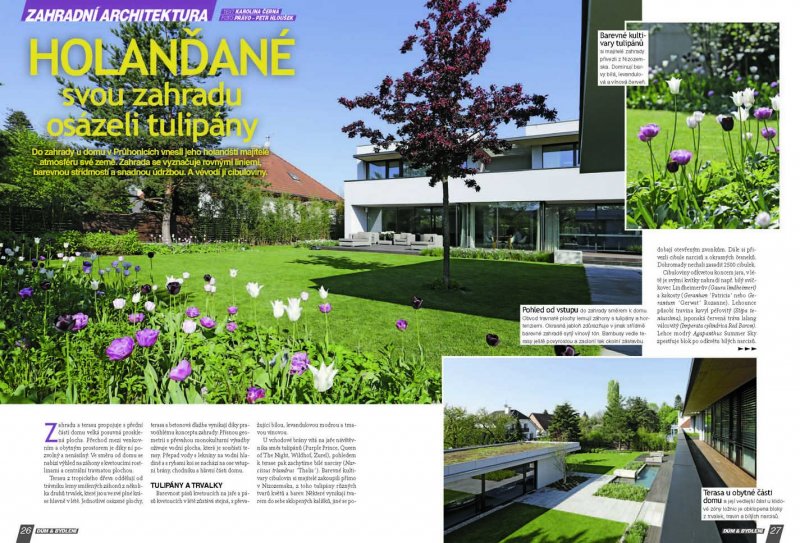 Pruhonice Garden in 'Dum a bydleni' magazine